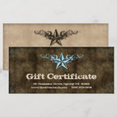 Texas Star Gift Certificate Baby Blue (Voorkant / Achterkant)