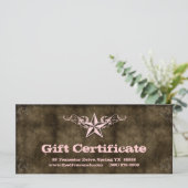 Texas Star Gift Certificate Hot Baby Roze Brown (Staand voorkant)