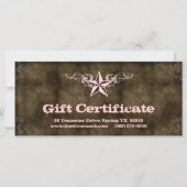Texas Star Gift Certificate Hot Baby Roze Brown (Voorkant)
