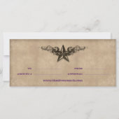 Texas Star Gift Certificate Kaart Hot Paars Brown (Achterkant)