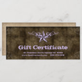 Texas Star Gift Certificate Kaart Hot Paars Brown (Voorkant / Achterkant)