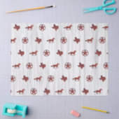 Texas, Star & Horse Pattern Tissuepapier (Craft)