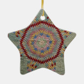 Texas Star Keramisch Ornament (Achterkant)