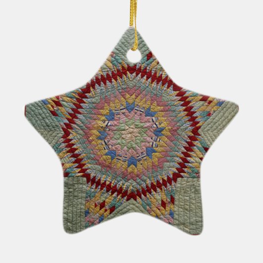 Texas Star Keramisch Ornament (Achterkant)