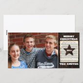 Texas Star  Leather Kerstmuziek Foto Feestdagenkaart (Voorkant / Achterkant)