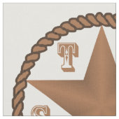 Texas Star met Rope Border Large ELKE KLEUR Stof (Close Up)