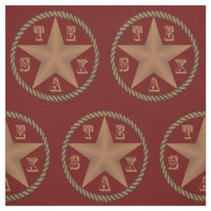 Texas Star met Rope Border OM HET EVEN WELKE KLEUR Stof