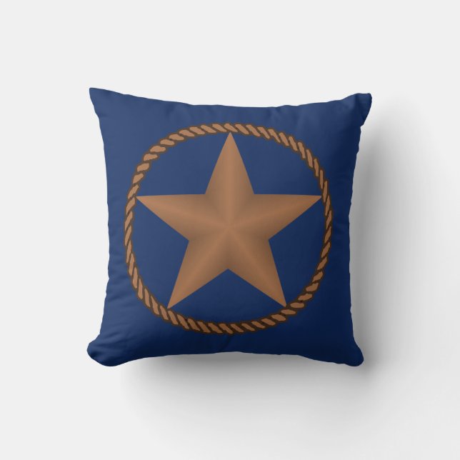 Texas Star Met Touw Kussen ELKE KLEUR (Voorkant)