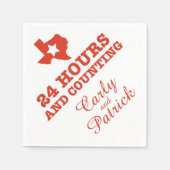 Texas Star Oefenavondeten | 24 uur en tellen Servet (Voorkant)