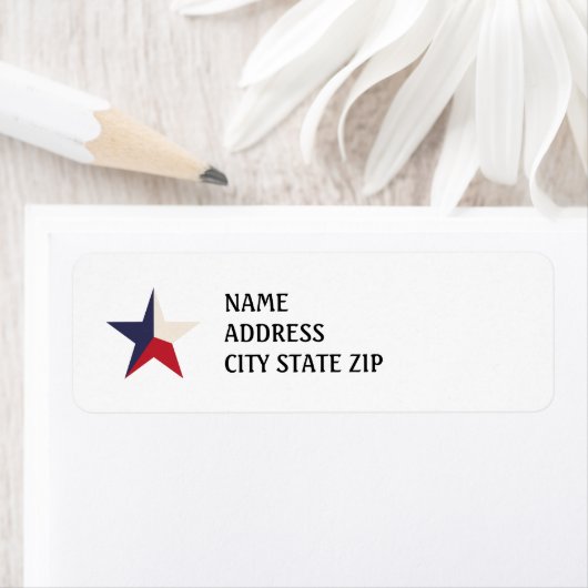 Texas Star Retouradreslabels Etiket (Insitu)