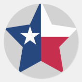 Texas Star Ronde Sticker (Voorkant)