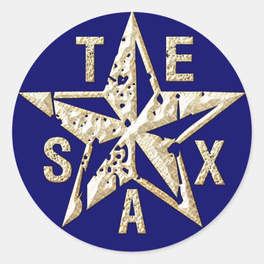 TEXAS STAR RONDE STICKER (Voorkant)
