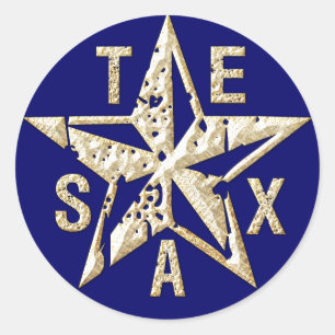 TEXAS STAR RONDE STICKER