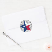 Texas Star Ronde Sticker (Envelop)