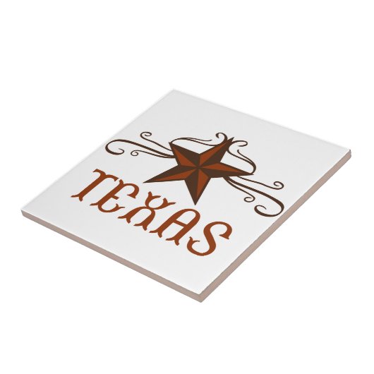 Texas Star Scroll Tegeltje (Zijkant)