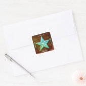 Texas Star Sticker Bruin Blauw  Jewel Square (Envelop)