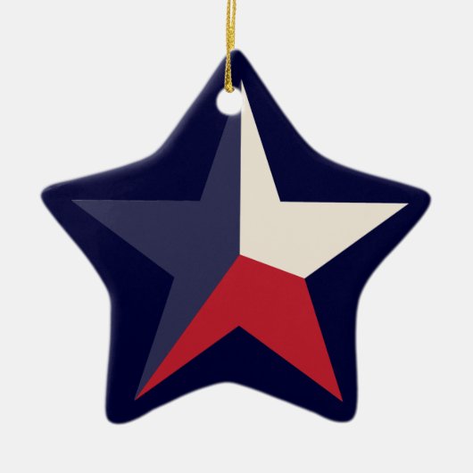 Texas Star-versiering Keramisch Ornament (Voorkant)
