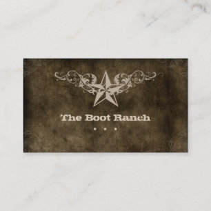 Texas Star Visitekaartje Brown Suede Beige