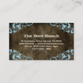 Texas Star Visitekaartje Brown Suede Blue (Achterkant)