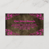 Texas Star Visitekaartje Brown Suede Hot Pink (Achterkant)