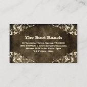 Texas Star Visitekaartje Brown Suede Yellow (Achterkant)