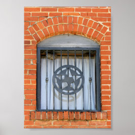 Texas Star Window 5 x 7 inch Poster