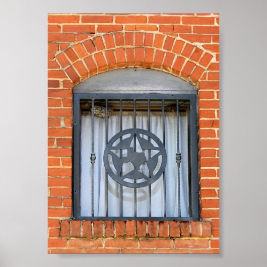 Texas Star Window 5 x 7 inch Poster (Voorkant)