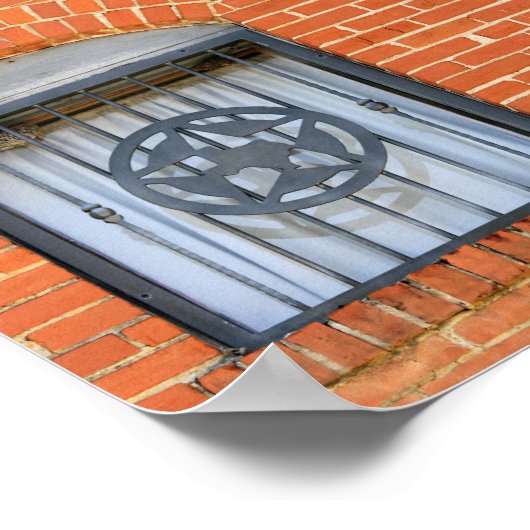 Texas Star Window 5 x 7 inch Poster (Hoek)