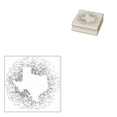 Texas Stars State Shape Cutout Rubberstempel (Gestempeld)