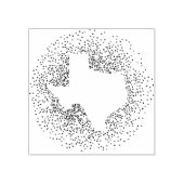 Texas Stars State Shape Cutout Rubberstempel (Afrduk)