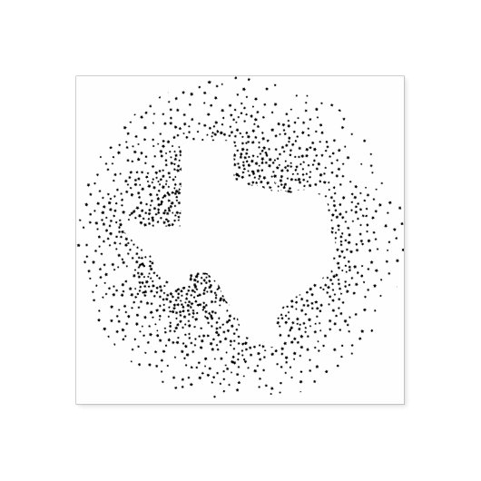 Texas Stars State Shape Cutout Rubberstempel (Afrduk)