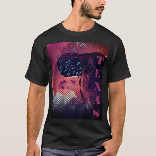 Texas State American Eagle Illustration T-shirt (Voorkant)