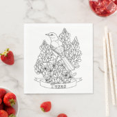 Texas State Bird & Flower Color Page Servetten (Insitu)