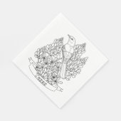 Texas State Bird & Flower Color Page Servetten (Hoek)