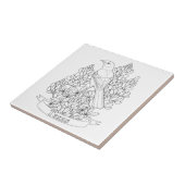 Texas State Bird & Flower Color Page Tegeltje (Zijkant)