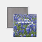 Texas State Bloem Bluebonnets Magnet (Voorkant / Achterkant)