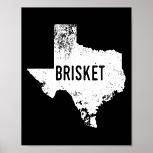 Texas State Brisket-shirt Tx Liefde Thuis Bbq Bedr Poster