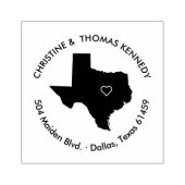 Texas State Bruiloft retour adres stempel (Afrduk)