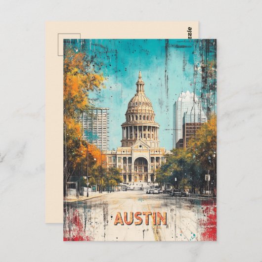 Texas State Capitol Austin Briefkaart (Voorkant / Achterkant)