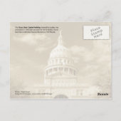 Texas State Capitol Building, Austin, TX Briefkaart (Achterkant)