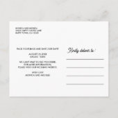 TEXAS State Destination Weddenschap IEDERE KLEUR Aankondigingskaart (Achterkant)