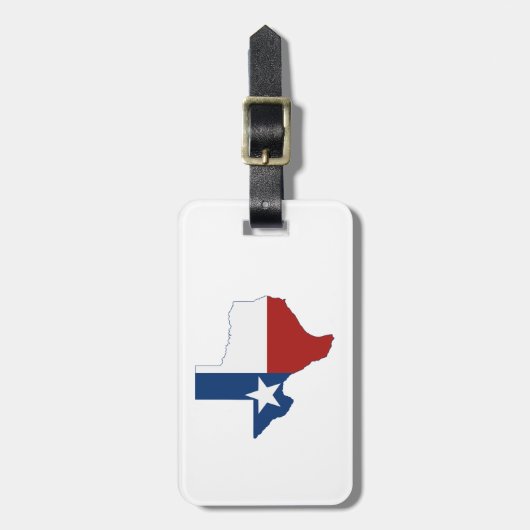 Texas State Flag and Map Bagagelabel (Voorkant verticaal)