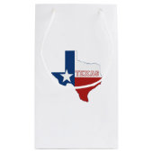 Texas State Flag and Map Klein Cadeauzakje (Achterkant)