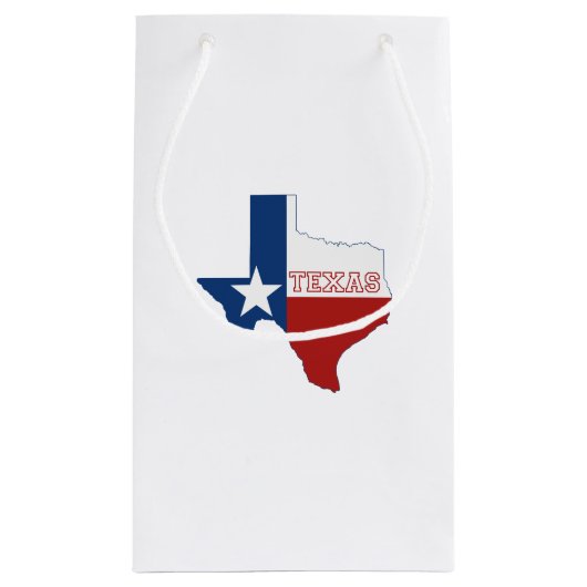 Texas State Flag and Map Klein Cadeauzakje (Achterkant)