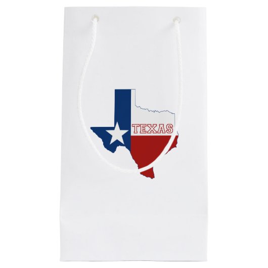Texas State Flag and Map Klein Cadeauzakje (Voorkant)