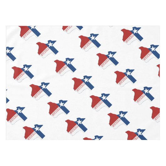 Texas State Flag and Map Tafelkleed (Voorkant (Horizontaal))