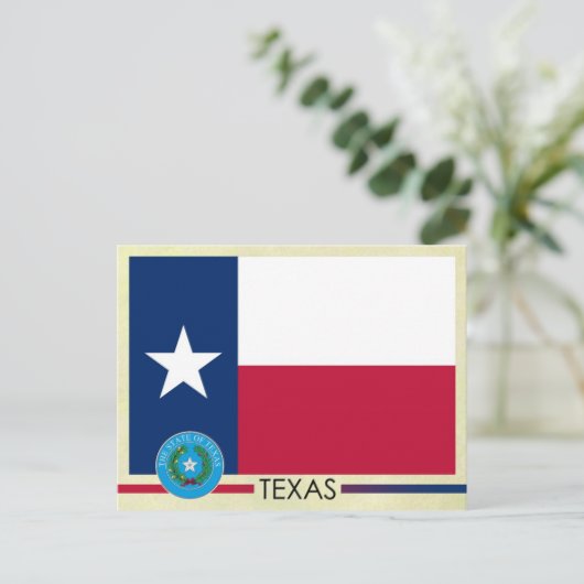 Texas State Flag and Seal Briefkaart (Staand voorkant)