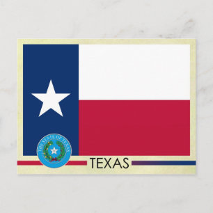 Texas State Flag and Seal Briefkaart