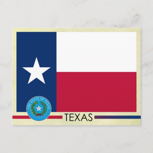Texas State Flag and Seal Briefkaart (Voorkant)