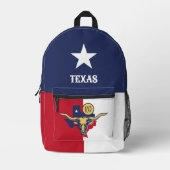 Texas State Flag Bedrukte Rugzak (Voorkant)